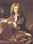 Hyacinthe Rigaud Portrait of Pierre Drevet (1663-1738), French engraver Spain oil painting artist